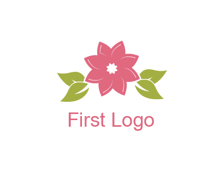 daisy flower and leaves logo