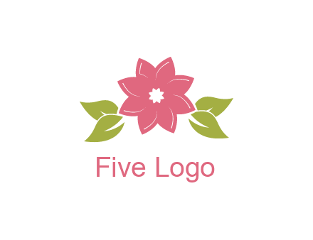 daisy flower and leaves logo