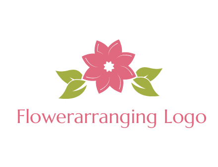 daisy flower and leaves logo