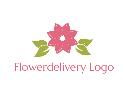 daisy flower and leaves logo