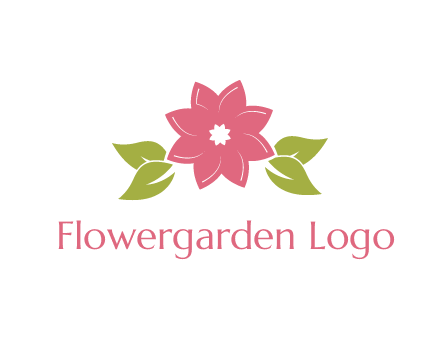 daisy flower and leaves logo