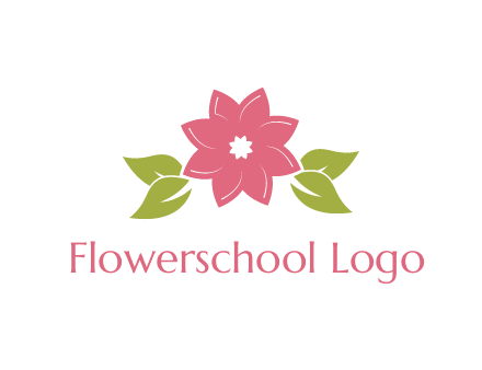 daisy flower and leaves logo