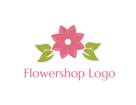 daisy flower and leaves logo