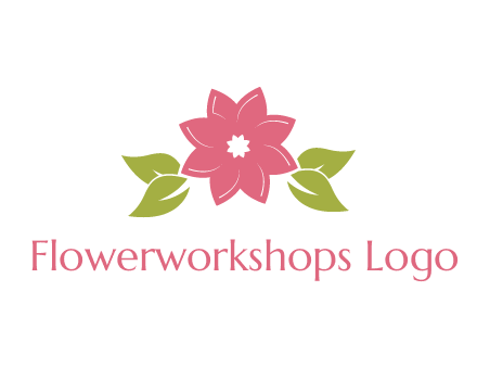 daisy flower and leaves logo