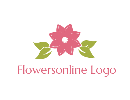 daisy flower and leaves logo