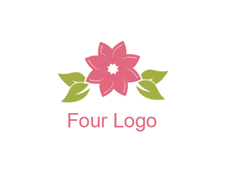 daisy flower and leaves logo