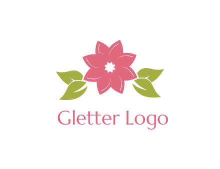 daisy flower and leaves logo
