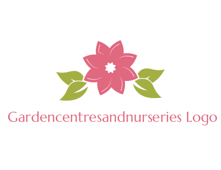 daisy flower and leaves logo