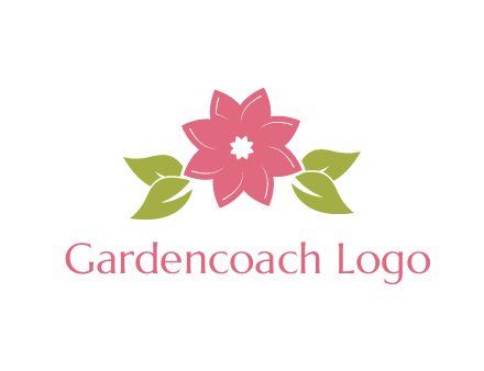 daisy flower and leaves logo