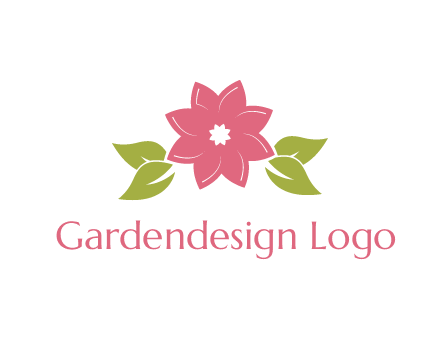 daisy flower and leaves logo