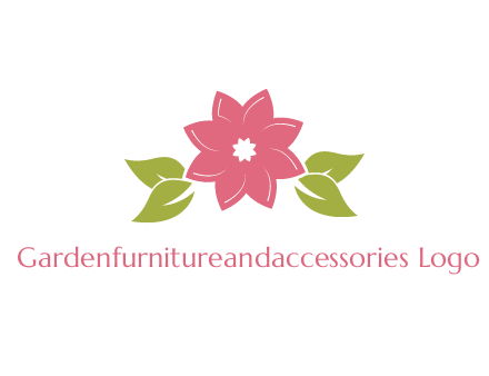 daisy flower and leaves logo