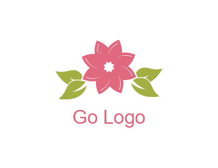 daisy flower and leaves logo