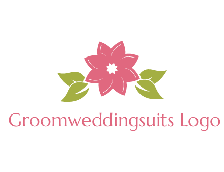 daisy flower and leaves logo