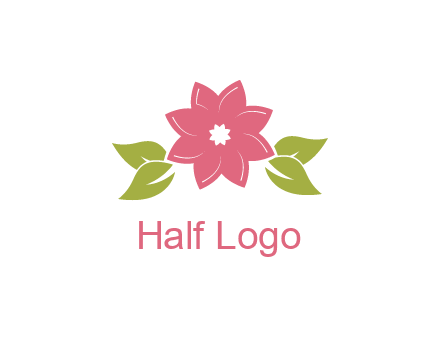 daisy flower and leaves logo