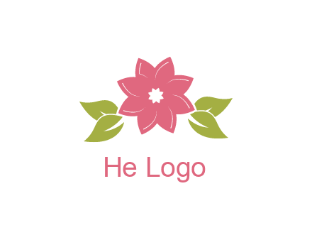 daisy flower and leaves logo