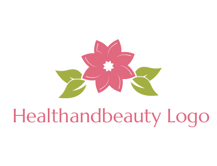daisy flower and leaves logo