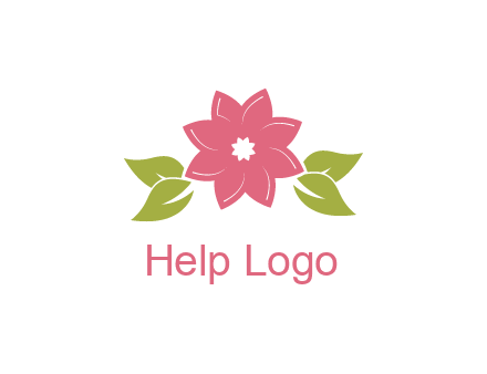 daisy flower and leaves logo