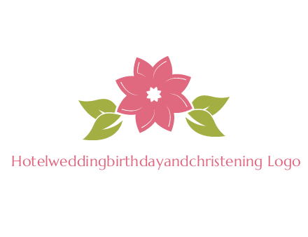 daisy flower and leaves logo