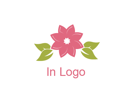 daisy flower and leaves logo