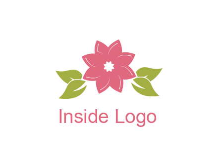 daisy flower and leaves logo