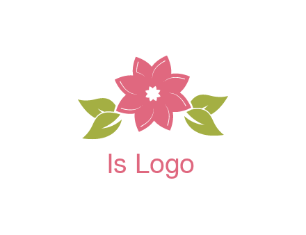 daisy flower and leaves logo