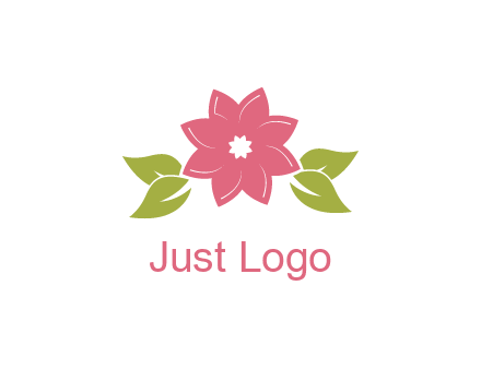 daisy flower and leaves logo