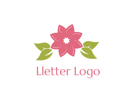 daisy flower and leaves logo