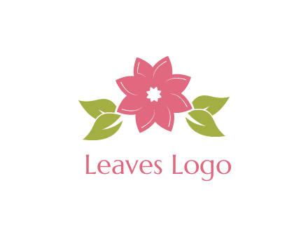 daisy flower and leaves logo