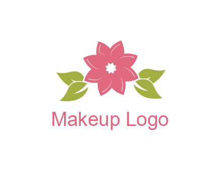 daisy flower and leaves logo