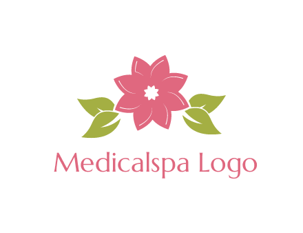 daisy flower and leaves logo