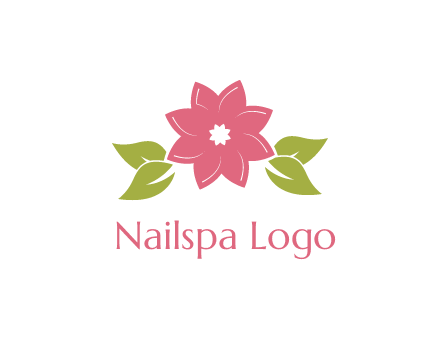 daisy flower and leaves logo