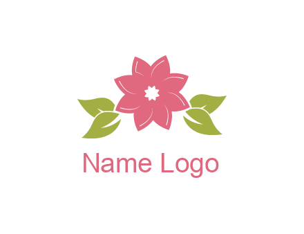 daisy flower and leaves logo