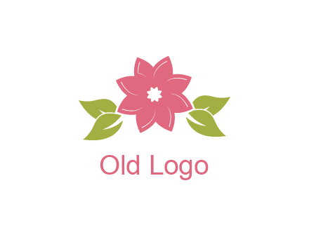 daisy flower and leaves logo