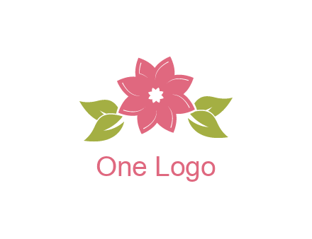 daisy flower and leaves logo