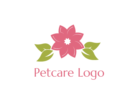 daisy flower and leaves logo