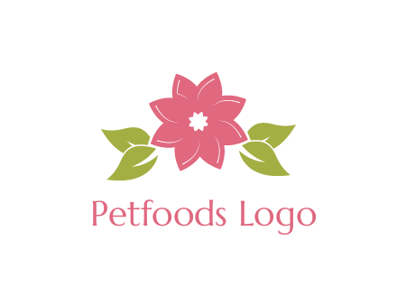 daisy flower and leaves logo
