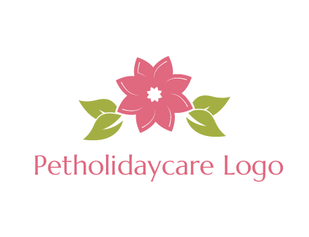 daisy flower and leaves logo