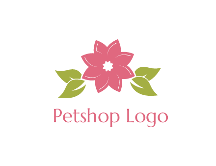 daisy flower and leaves logo