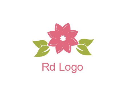 daisy flower and leaves logo