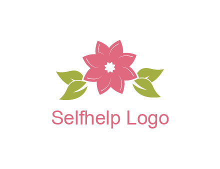 daisy flower and leaves logo