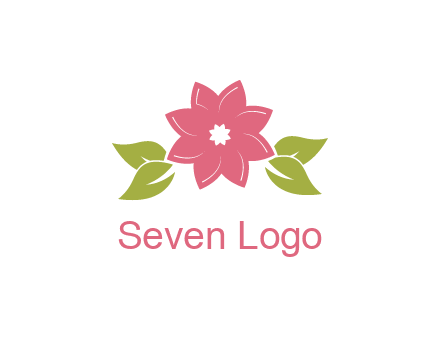 daisy flower and leaves logo