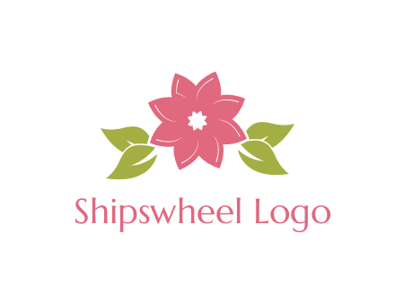 daisy flower and leaves logo