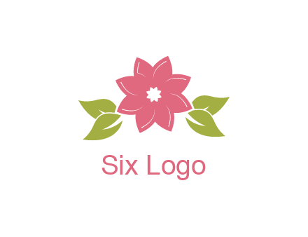 daisy flower and leaves logo