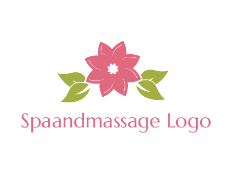 daisy flower and leaves logo