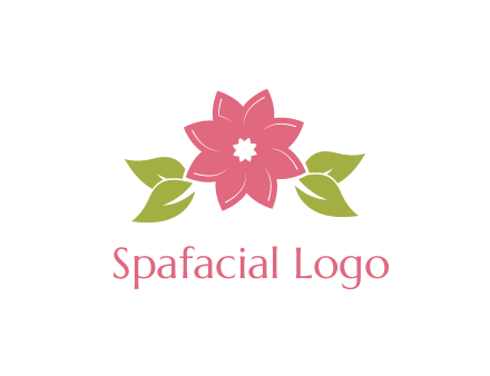 daisy flower and leaves logo