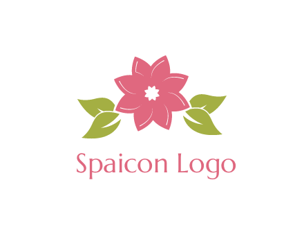 daisy flower and leaves logo