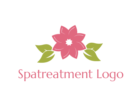 daisy flower and leaves logo