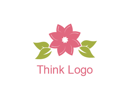 daisy flower and leaves logo