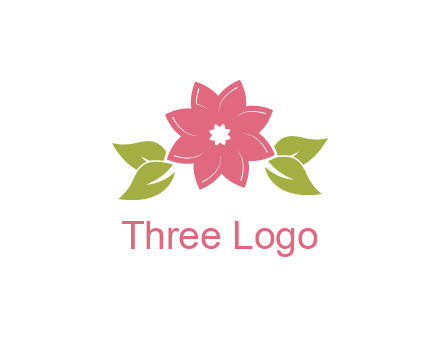 daisy flower and leaves logo