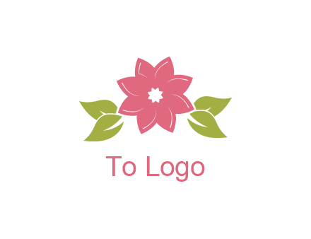 daisy flower and leaves logo